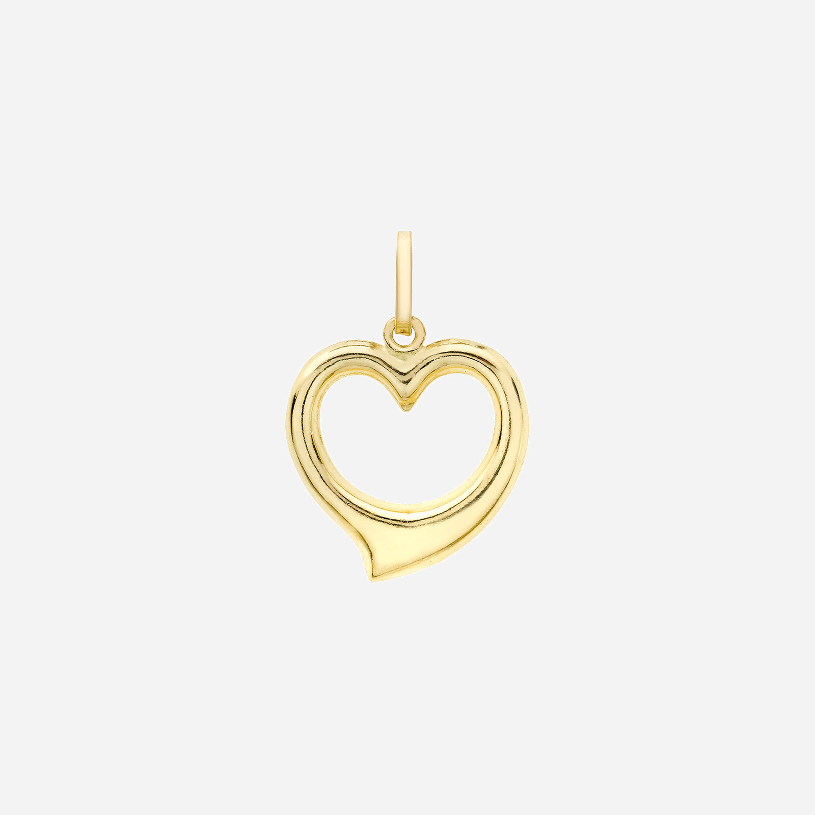 Hängsmycke 9k guld - öppet hjärta 18x16 mm