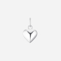 Silverberlock - matt hjärta, 8 mm
