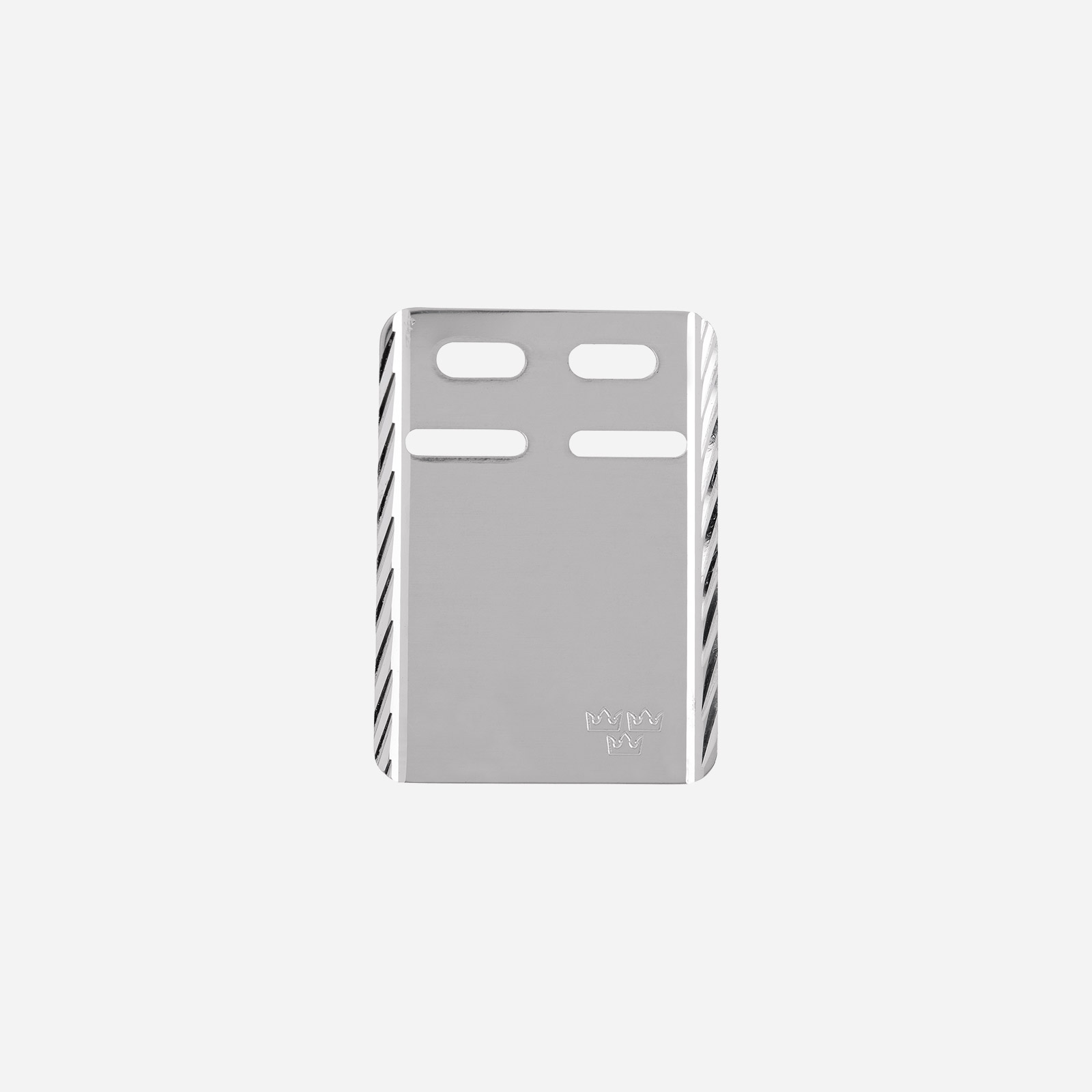 Hängsmycke i äkta silver ID-Bricka, facetter,  17 mm