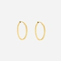 Örhängen 9k guld - rörformade hoops 13 mm
