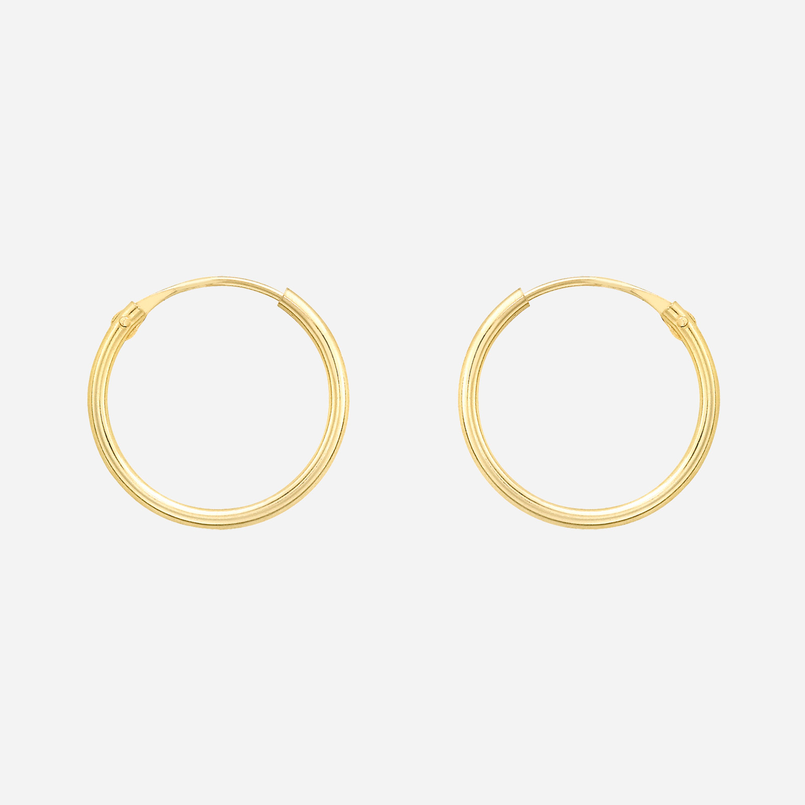 Örhängen 9k guld - rörformade hoops 13 mm