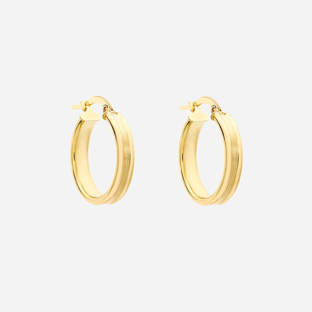 Örhängen 9k guld - Creoler 18 mm