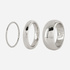 3-pack silverfärgade ringar - olika tjocklekar