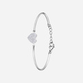 Armband stål - glittrigt hjärta
