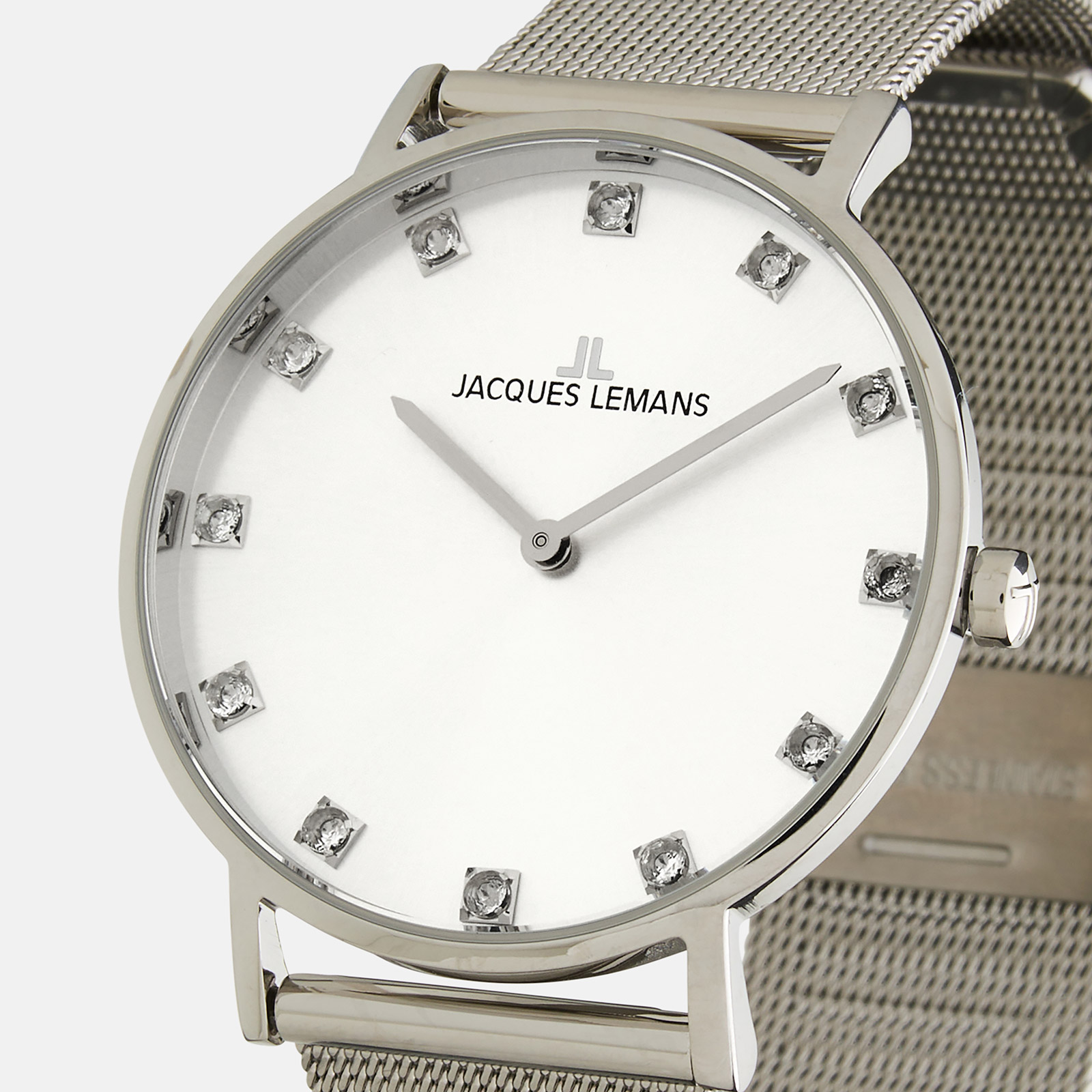 Jacques Lemans Nice - presentset damklocka, silverton, 35mm