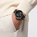 Jacques Lemans Sidney - herrklocka, läder/svart, 42mm