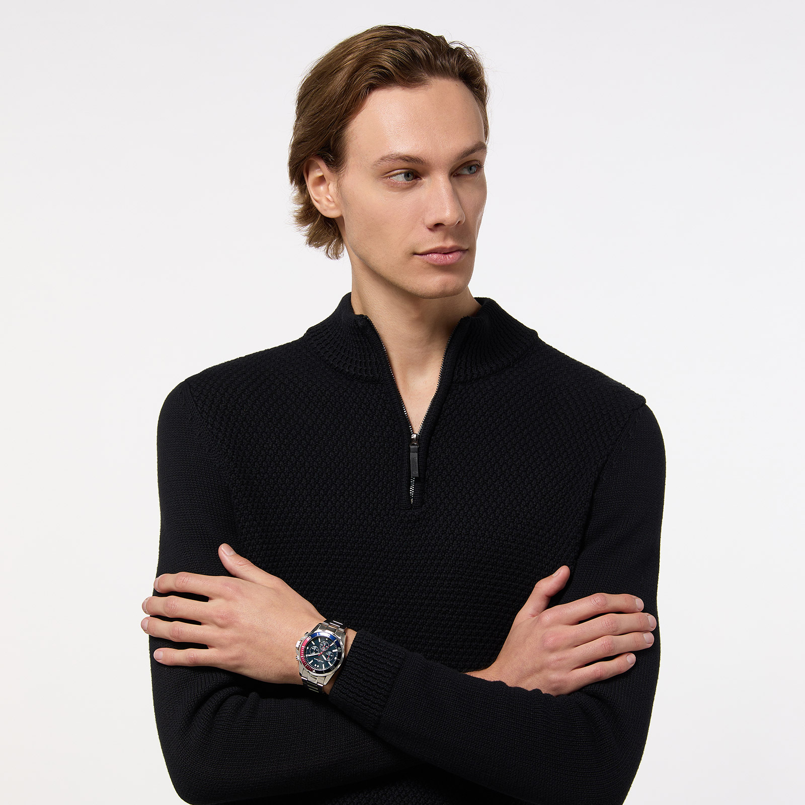 Jacques Lemans Liverpool - kronograf, stål/blå, 44mm