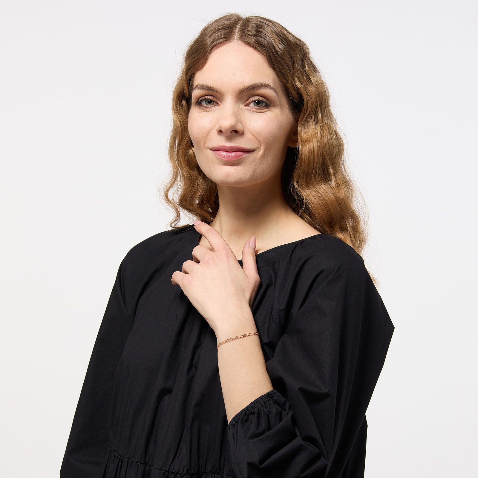 Armband dam 9K guld - Bismarck 18-18,5cm