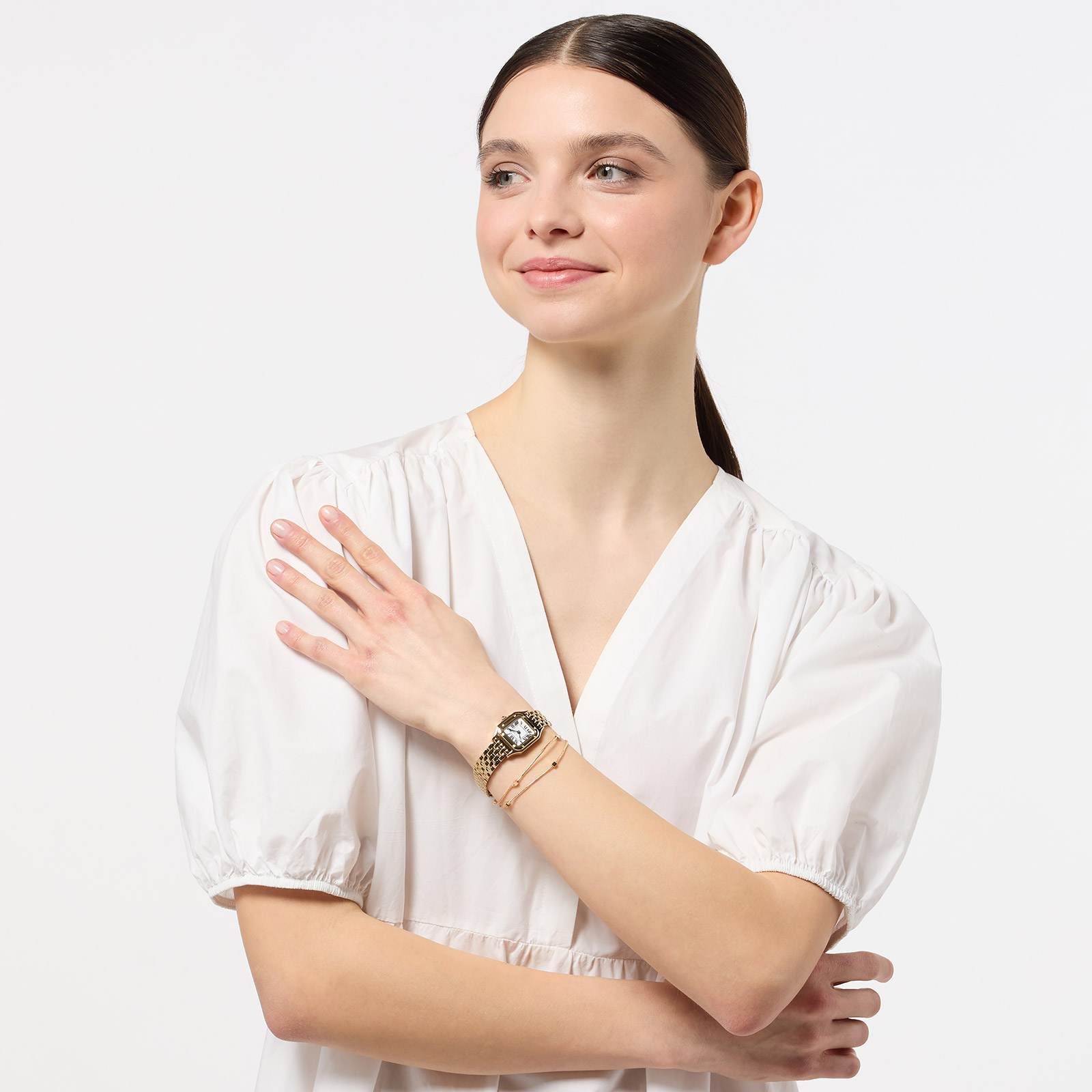 Ivy n Rox Classy klockset - kvadratisk, guld, 24x24mm