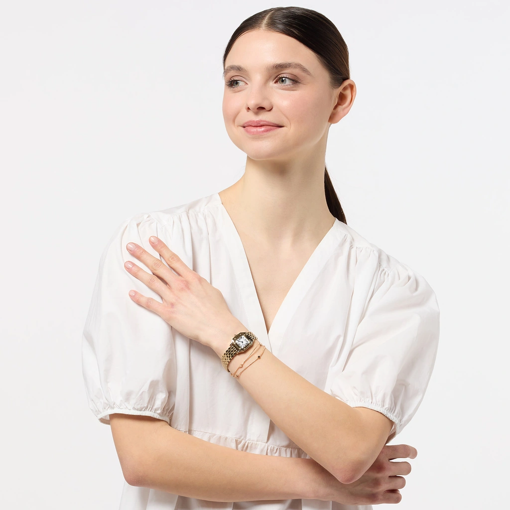 Ivy n Rox Classy klockset - kvadratisk, guld, 24x24mm