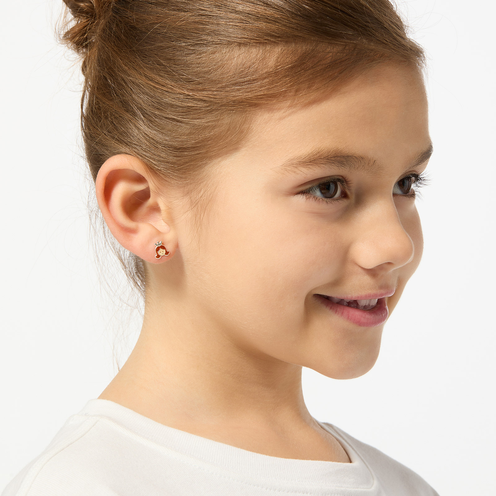 Silverörhängen för barn - princessor