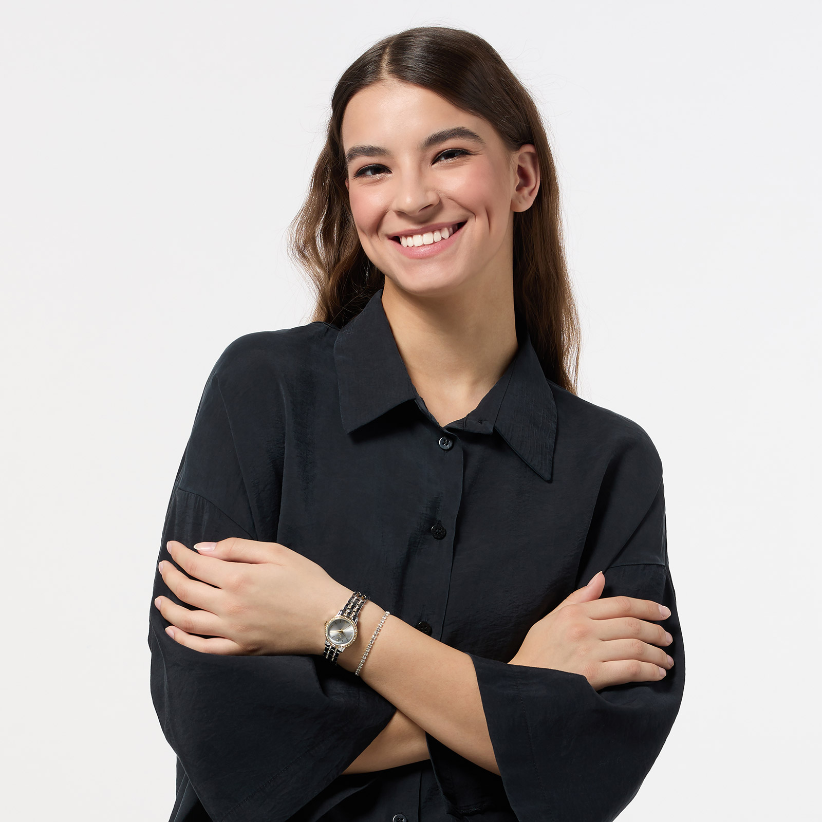 Regal klockset dam - metallband, bicolor, 26mm