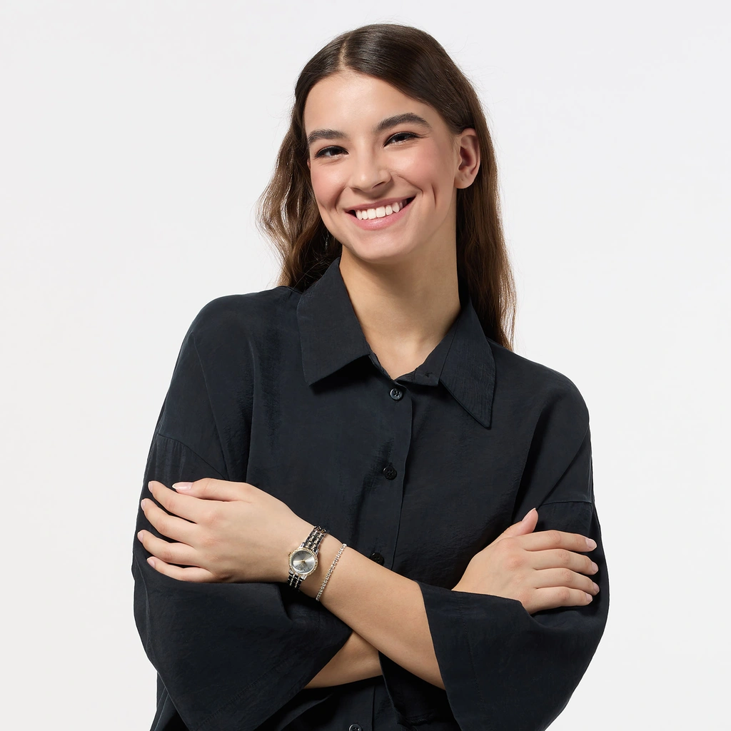 Regal klockset dam - metallband, bicolor, 26mm