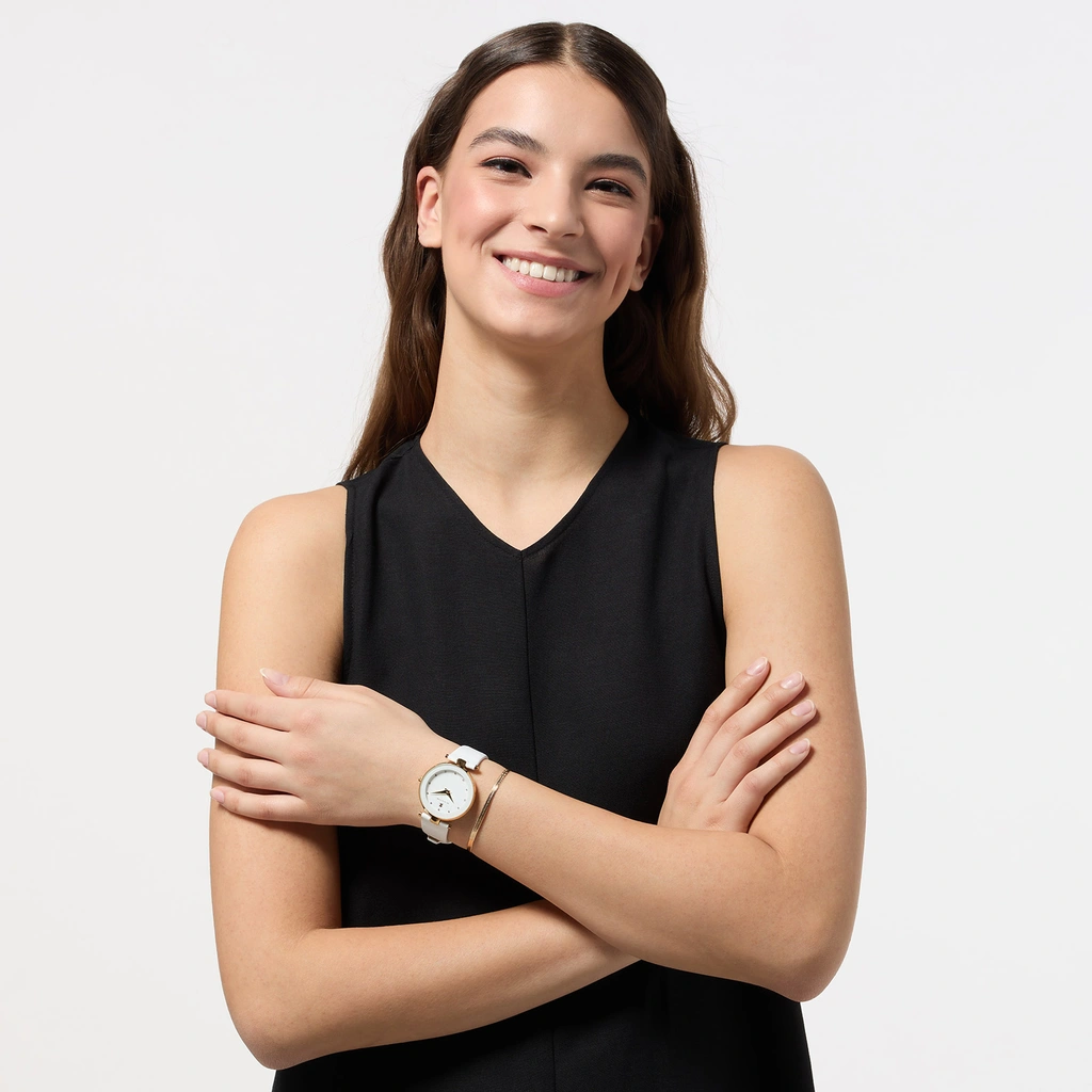 Klockset Black Oak Othello - vit/guld, 36 mm