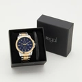 Regal klockset herr - metallband, bicolor/blå, 45mm