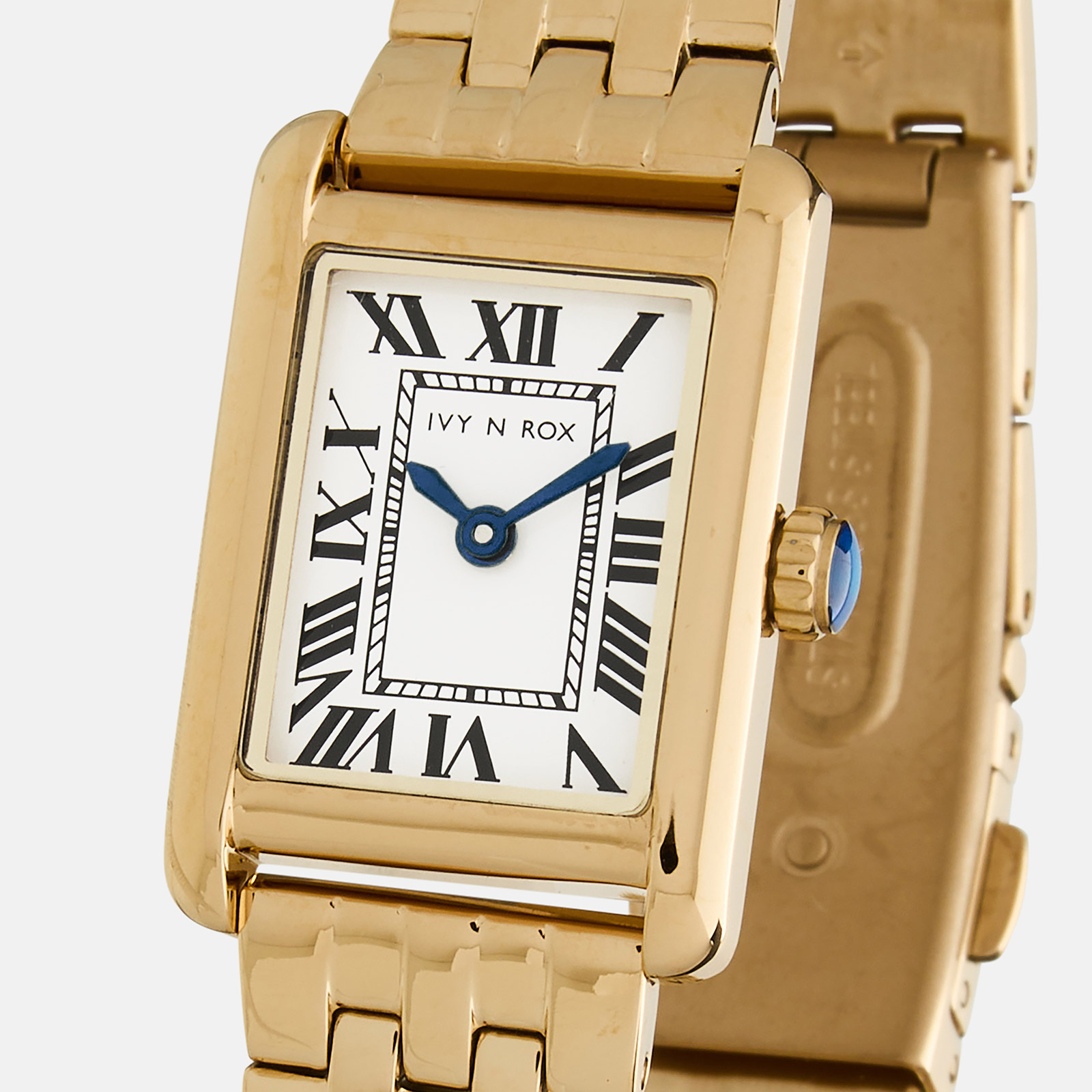 Ivy n Rox Euphoria damklocka - rektangulär, vit/guld,19x28 mm
