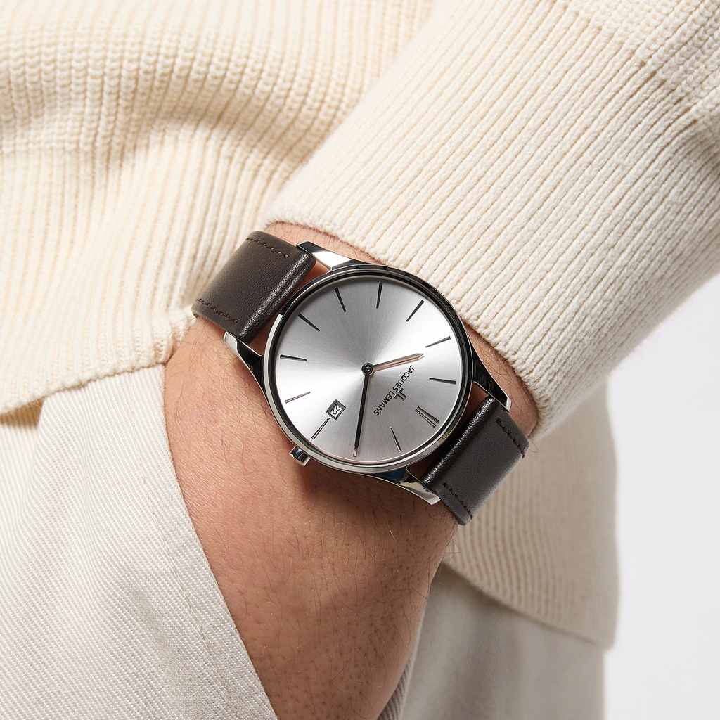 Jacques Lemans London - herrklocka stål/ljus, 38mm