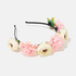 Diadem, rosa & vita blommor