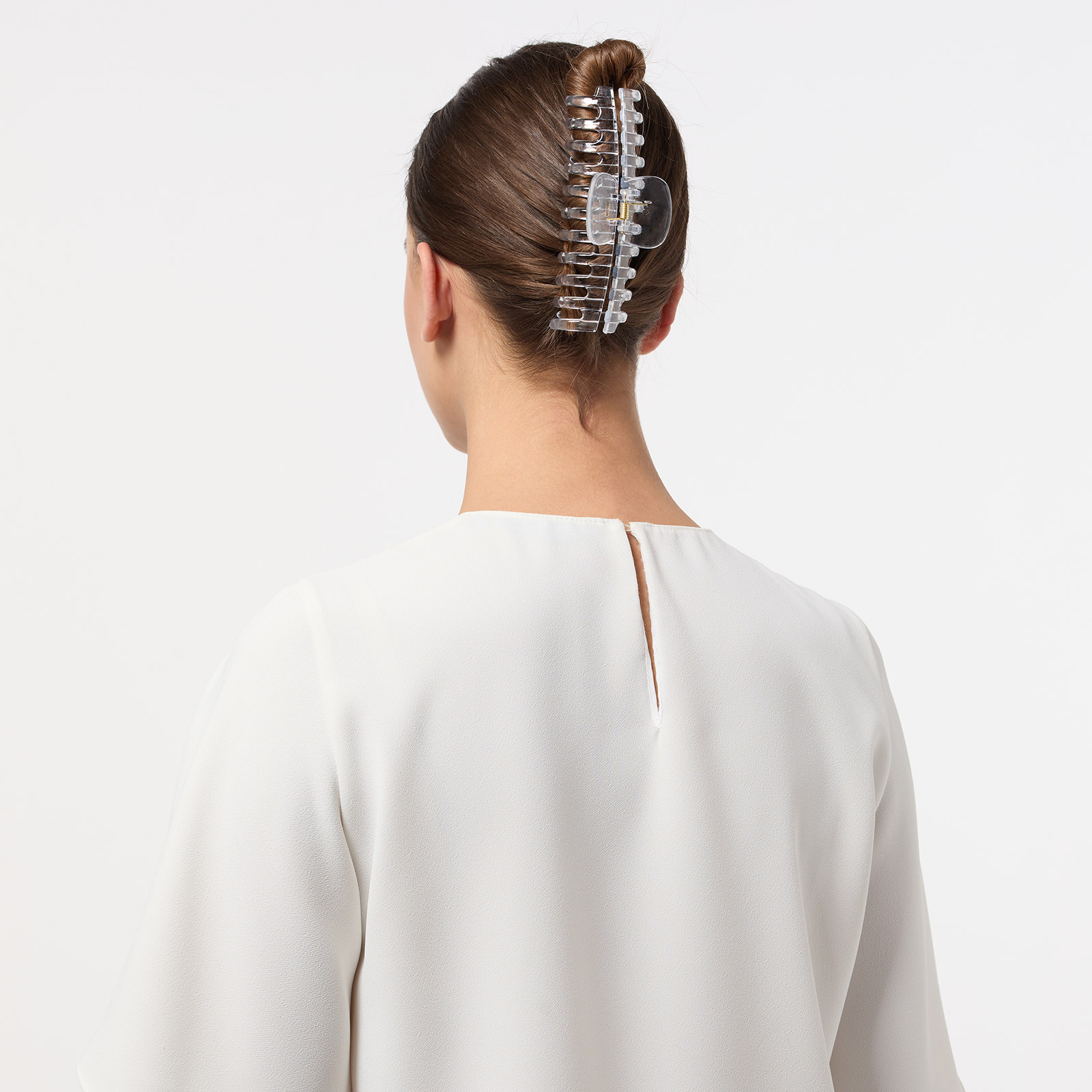 Hårklämma Large 12,5 cm - transparent