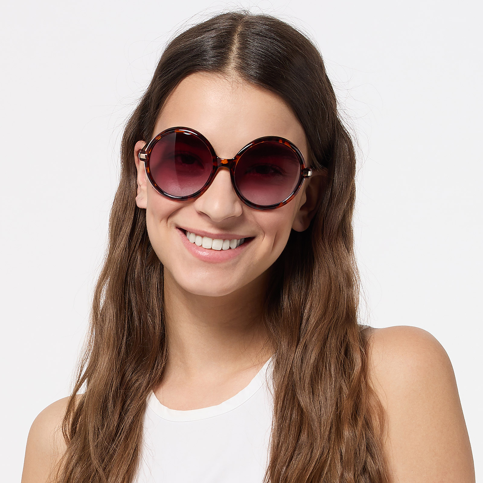 Solglasögon runda  rosa