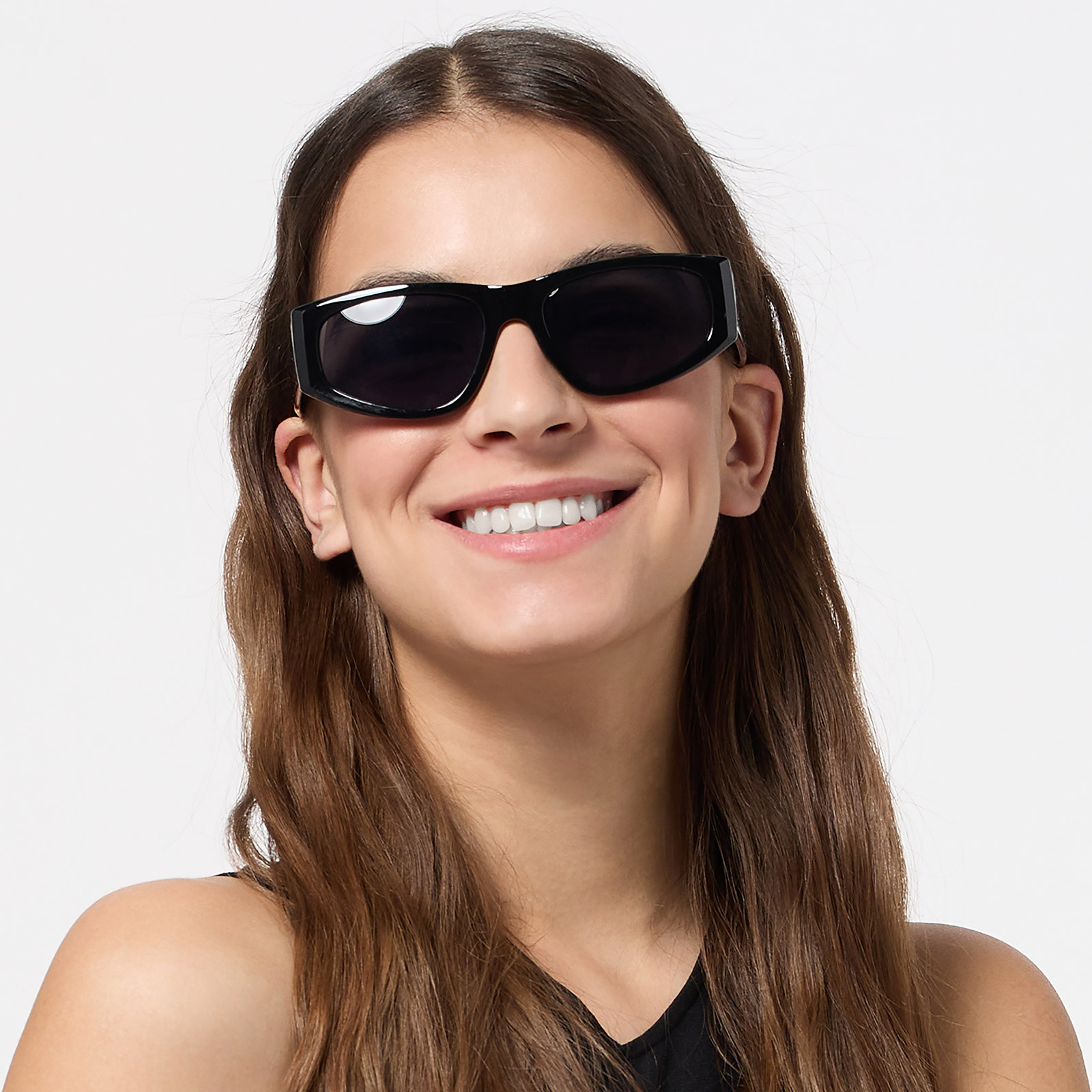 Svarta solglasögon - smal retromodell