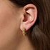 Guldpläterade stålörhängen hoops - 18mm