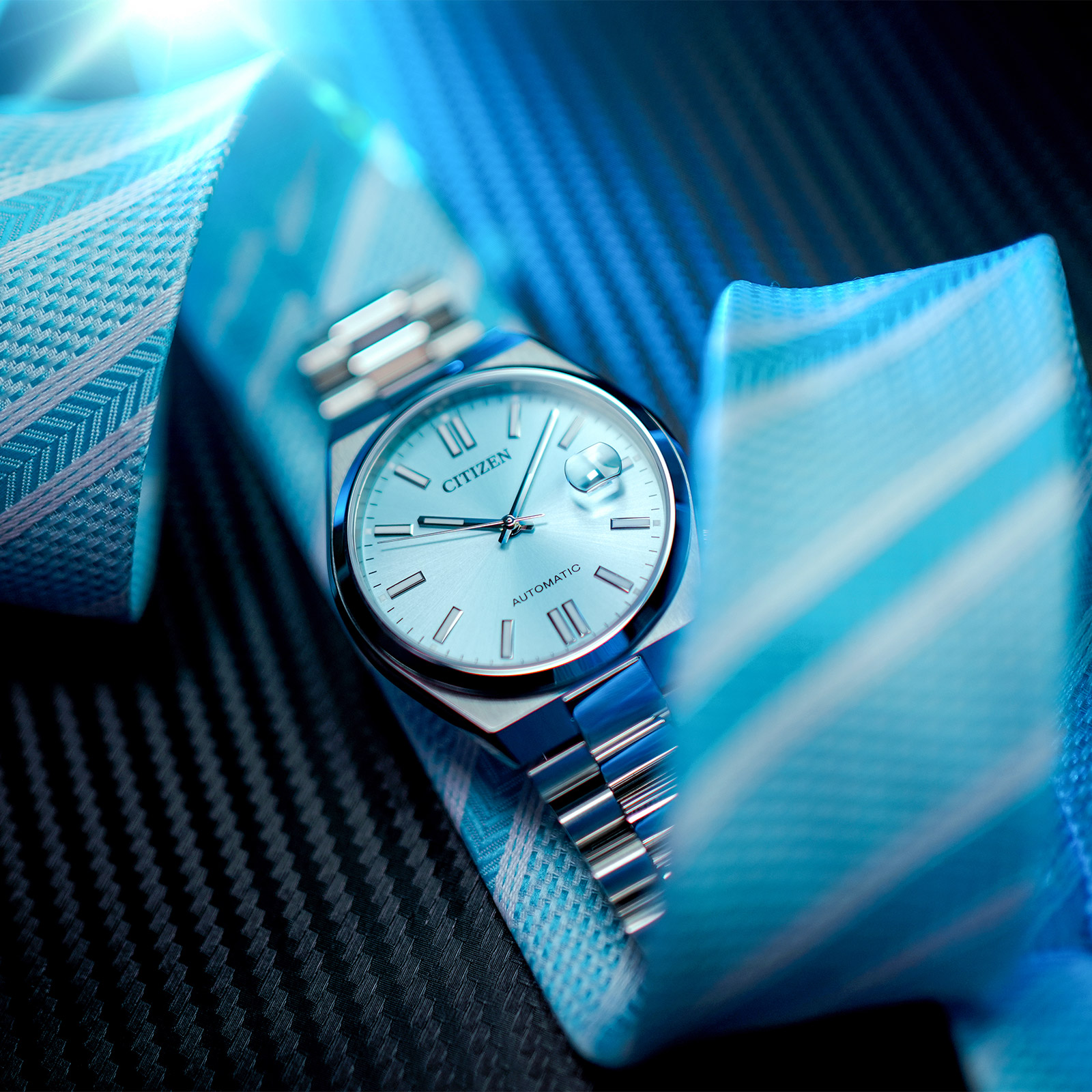 Citizen Tsuyosa automatisk herr - ljusblå NJ0151-88M