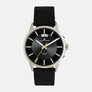Jacques Lemans Sidney - herrklocka, läder/svart, 42mm