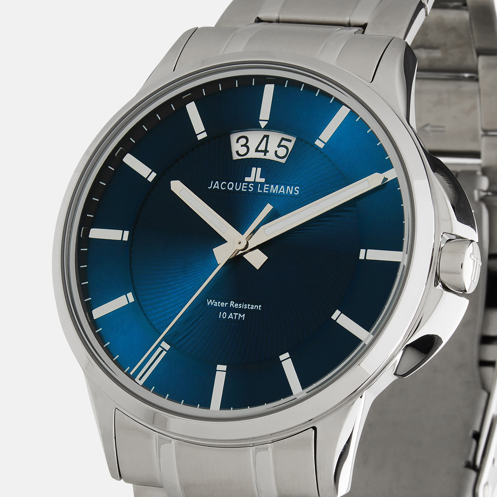 Jacques Lemans Sidney - herrklocka, stål/blå, 42mm