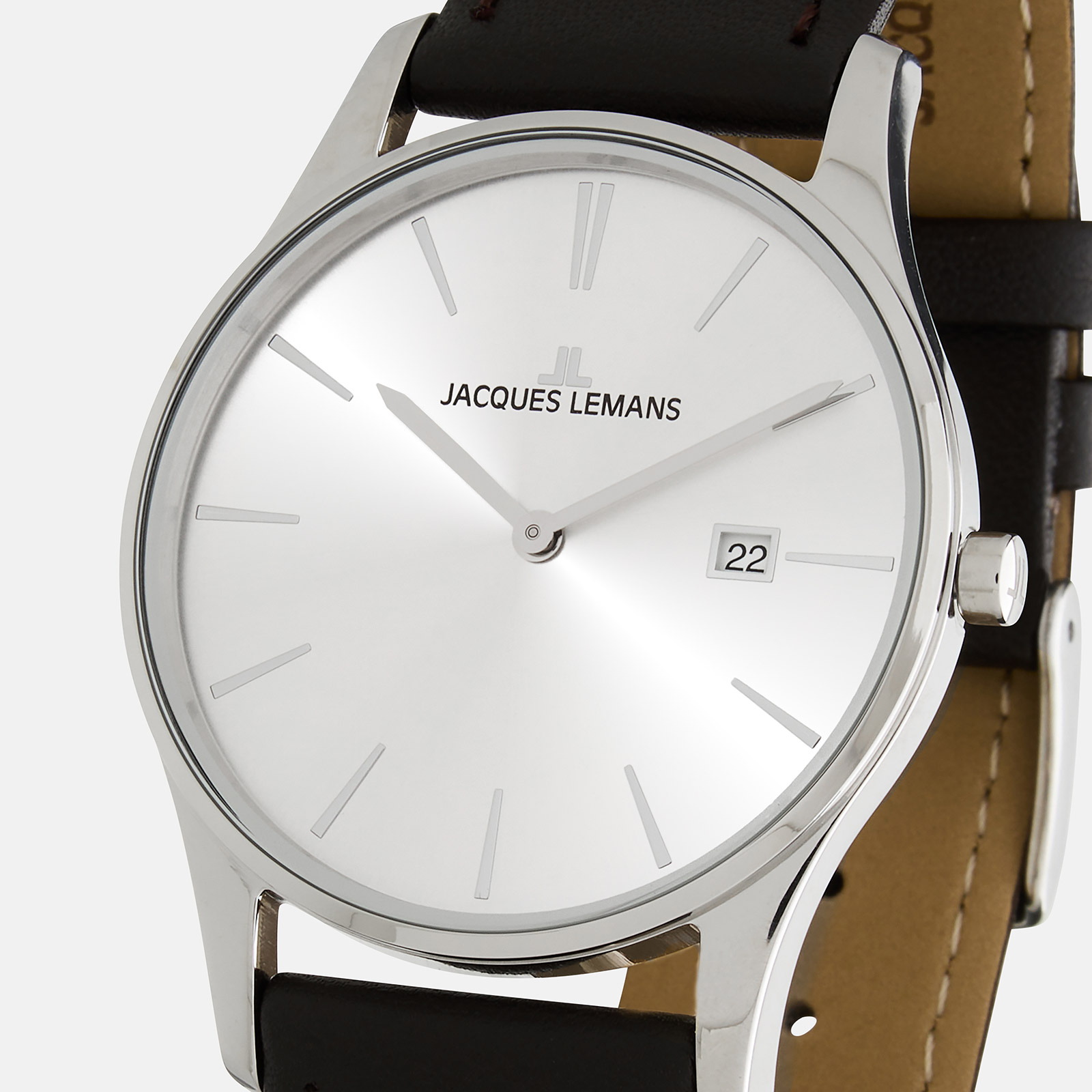 Jacques Lemans London - herrklocka stål/ljus, 38mm