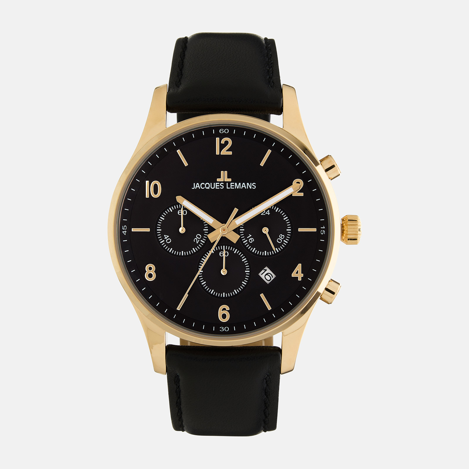 Jacques Lemans London - herrklocka, svart/guldton, 42mm