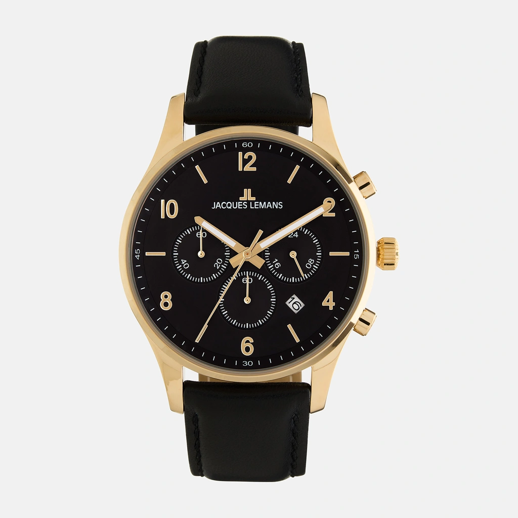 Jacques Lemans London - herrklocka, svart/guldton, 42mm