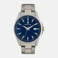 Black Oak Spike herrklocka - silver/blå, 43 mm
