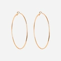 Guldfärgade örhängen - hoops 70 mm