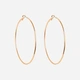 Guldfärgade örhängen - hoops 70 mm