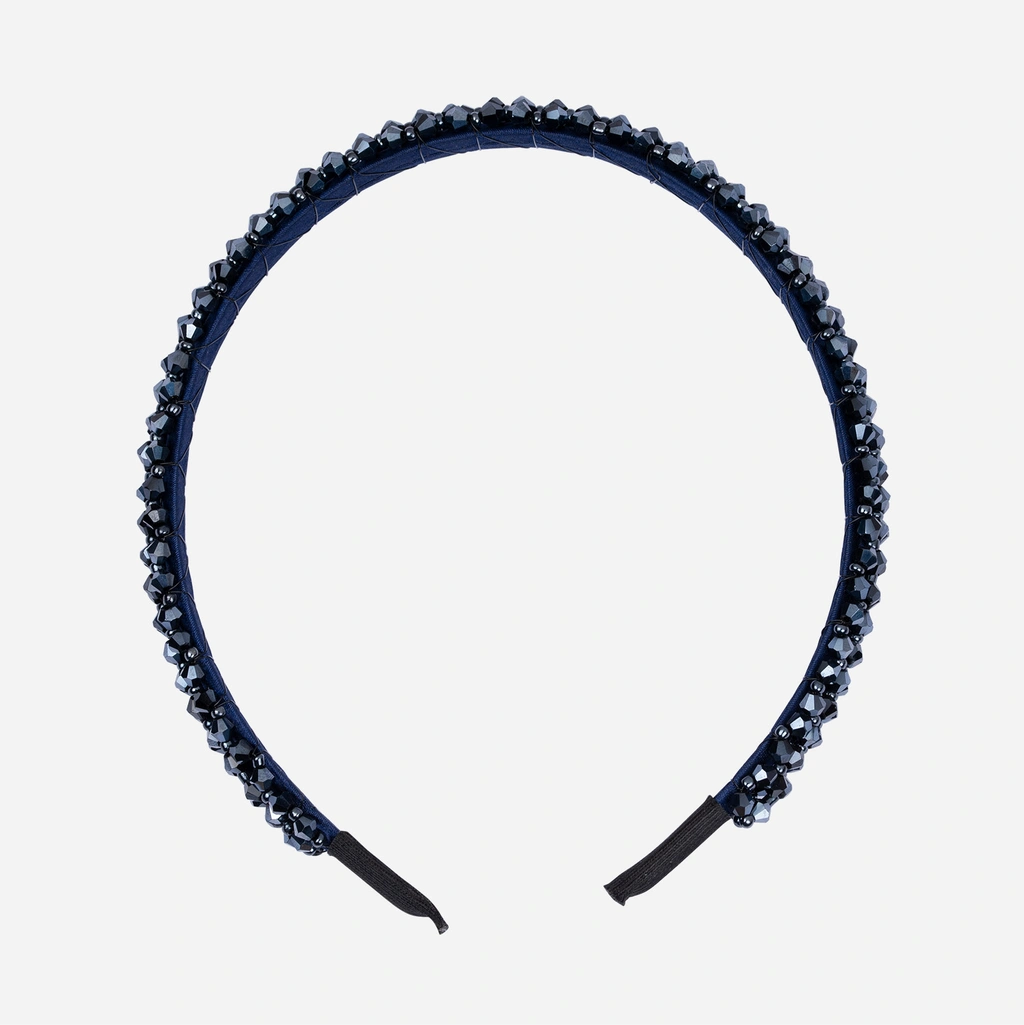 Diadem med mörkblå stenar