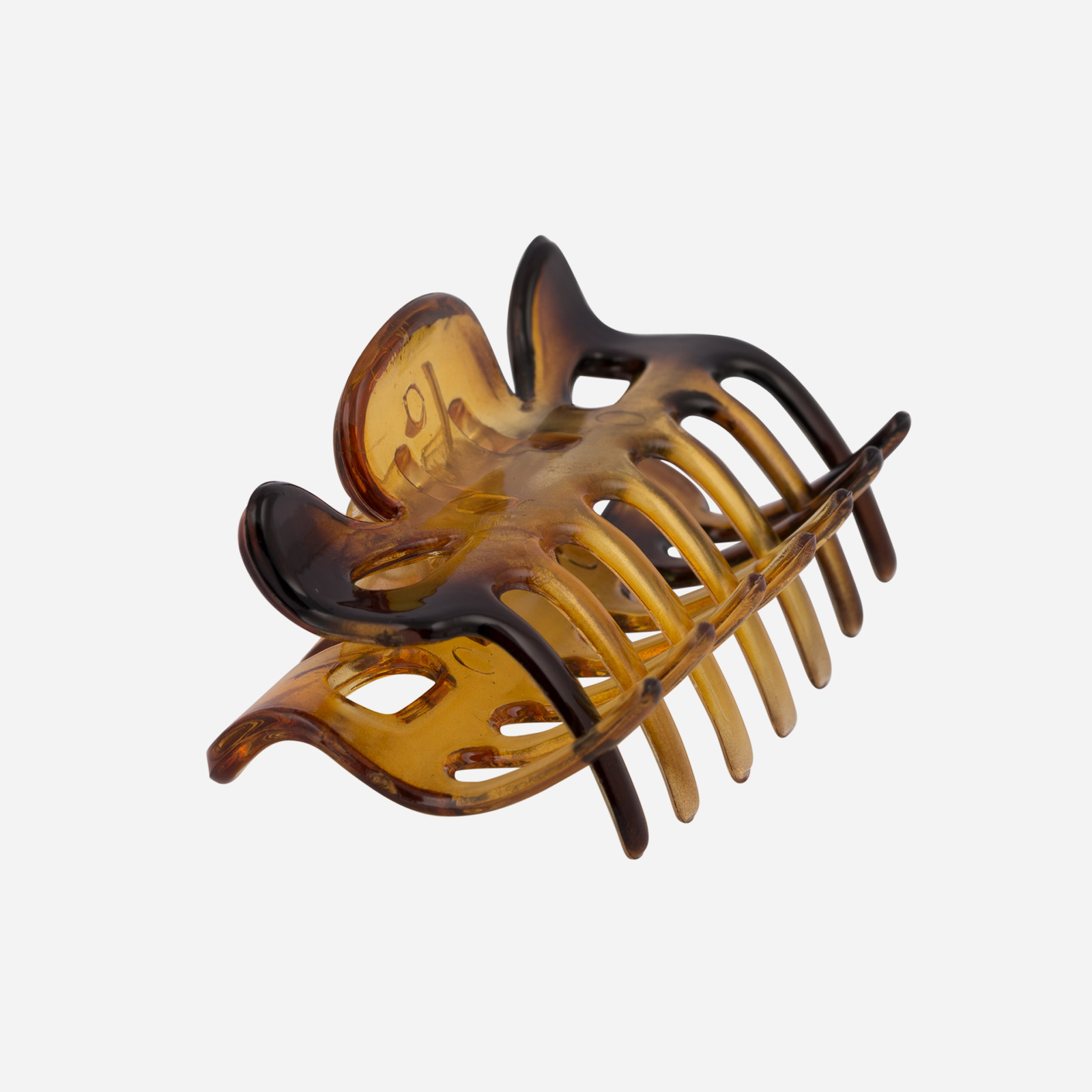 Brun hårklämma 6 cm