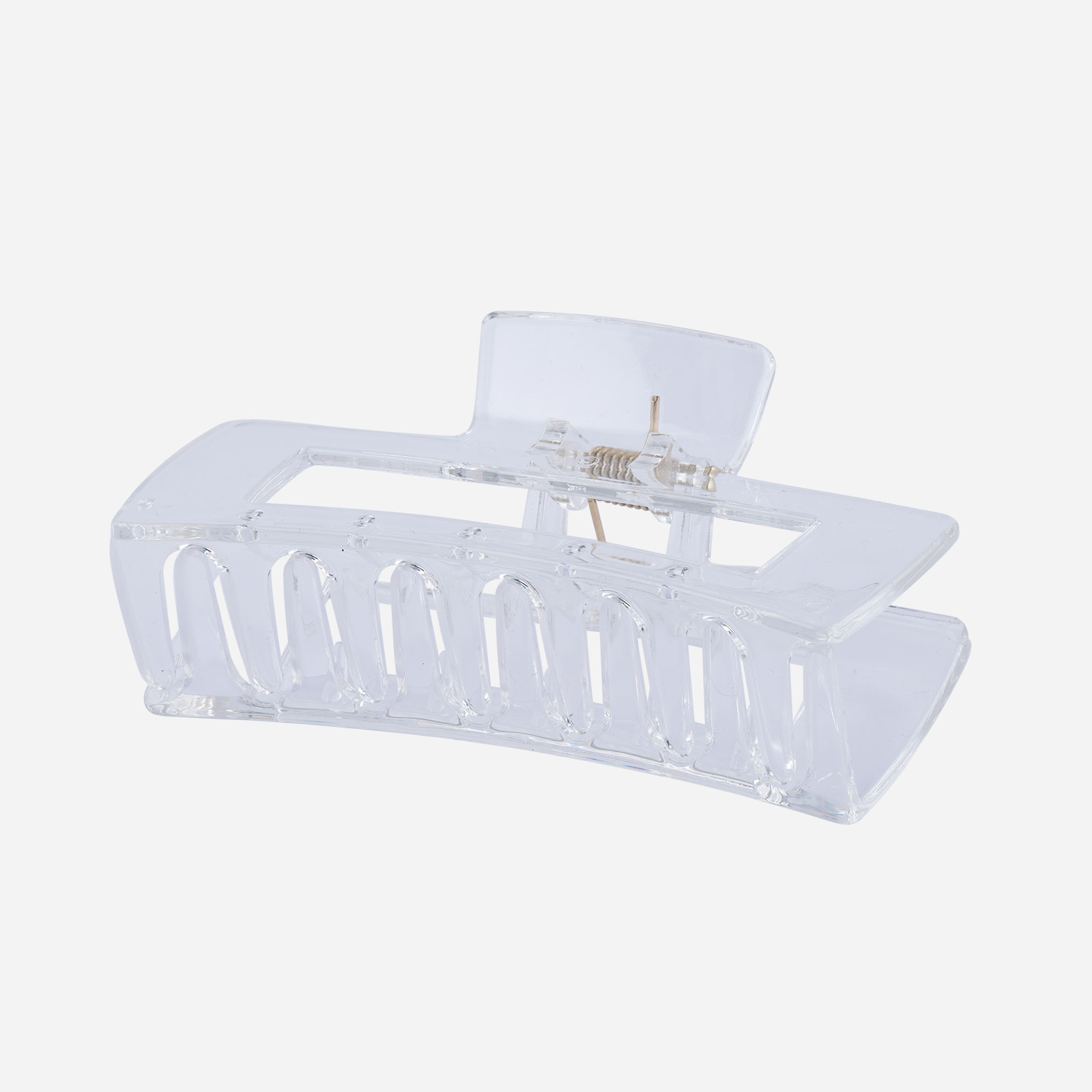 Hårklämma square transparent - 10,5 cm
