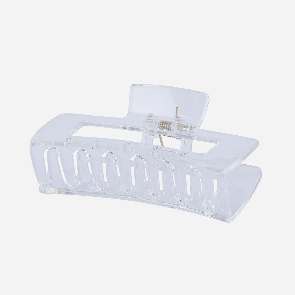 Hårklämma square transparent - 10,5 cm