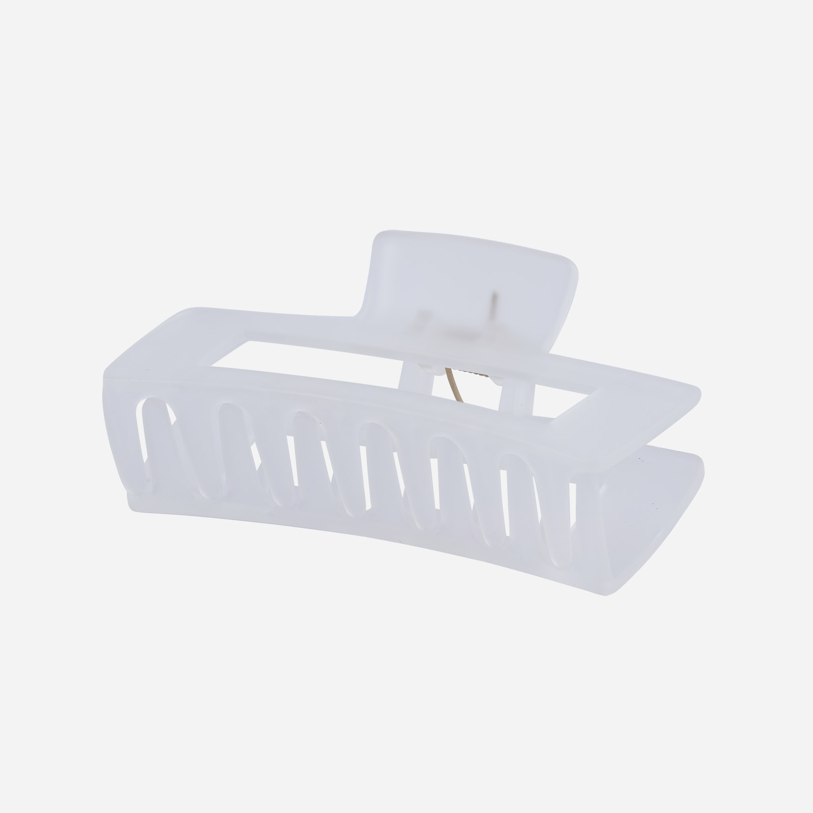 Hårklämma matt transparent - 10,5 cm