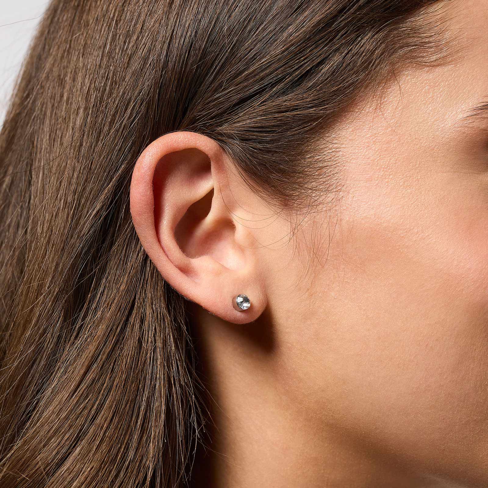 3-pack silverfärgade örhängen - studs