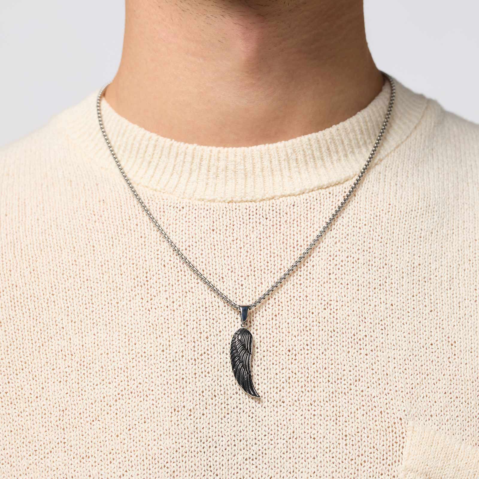 Stålhalsband herr - vinge, 50 cm