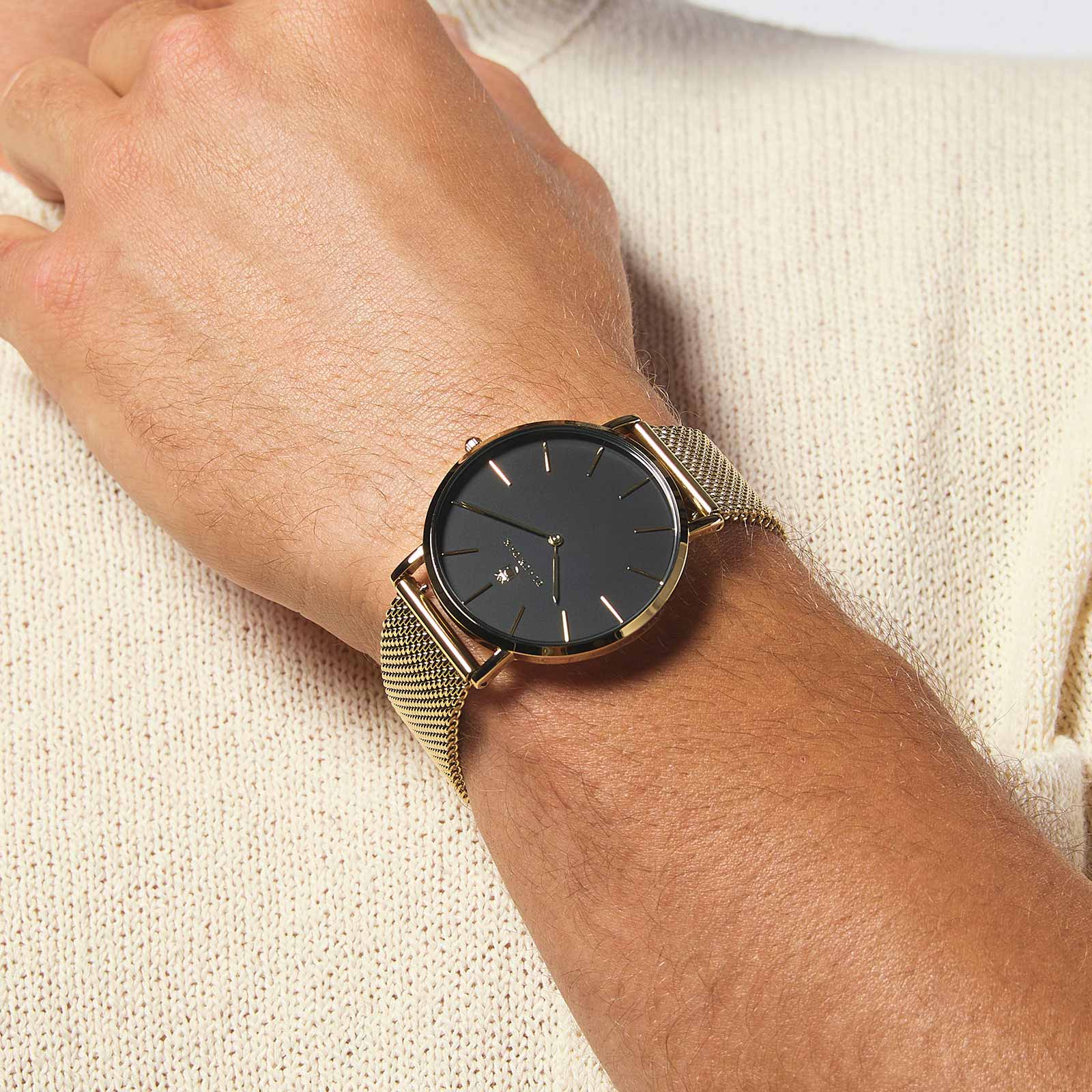 Black Oak Gerardii herrklocka - guld/svart, 41 mm