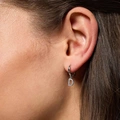 Örhängen äkta silver - hoops, bokstav D