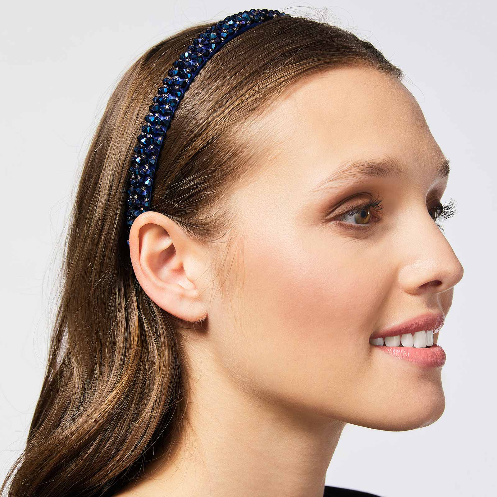 Diadem med blå stenar
