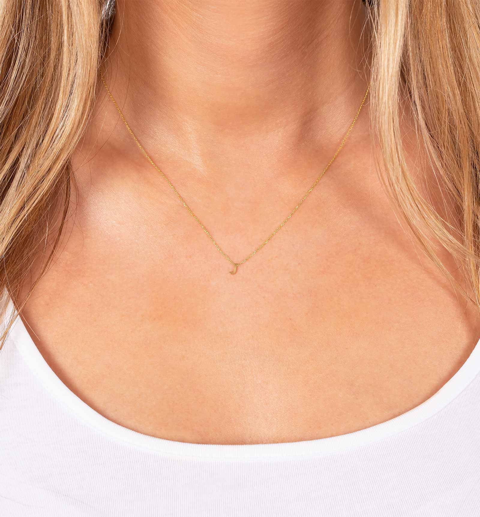 Halsband 9k guld - Bokstav J