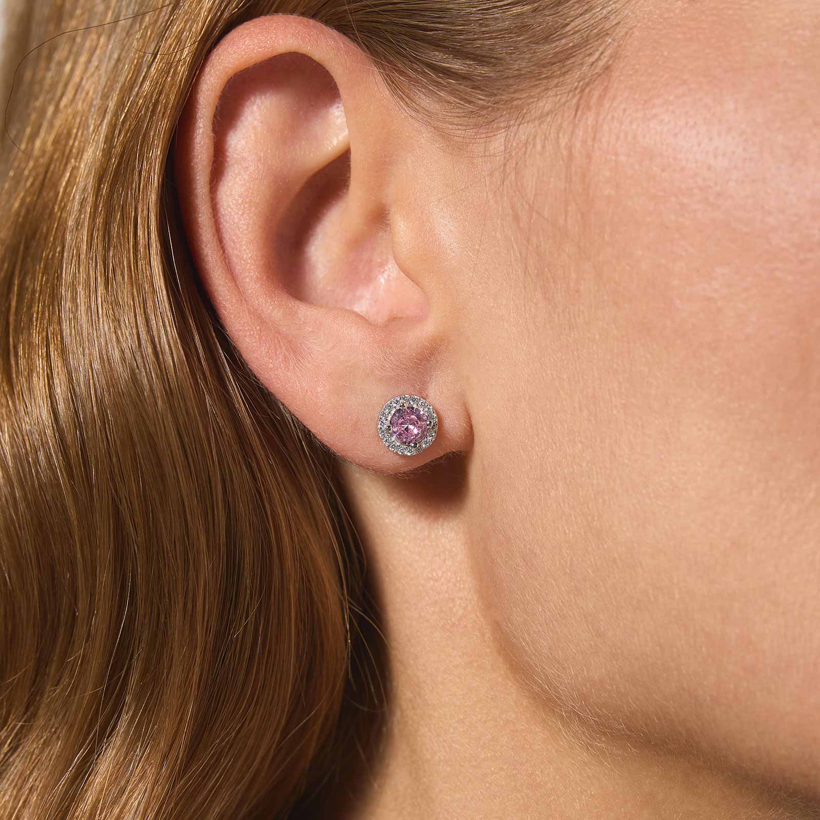 Örhängen äkta silver, månadsten Oktober