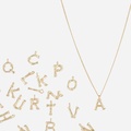 Halsband med bokstäver a-z Guld