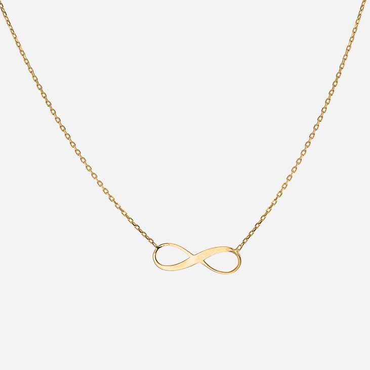 Halsband 9k guld - Infinity 41-46cm