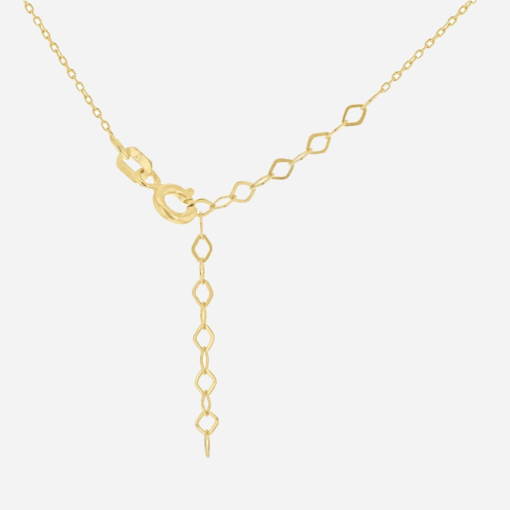 Halsband 9k guld - fjäder 41-46 cm